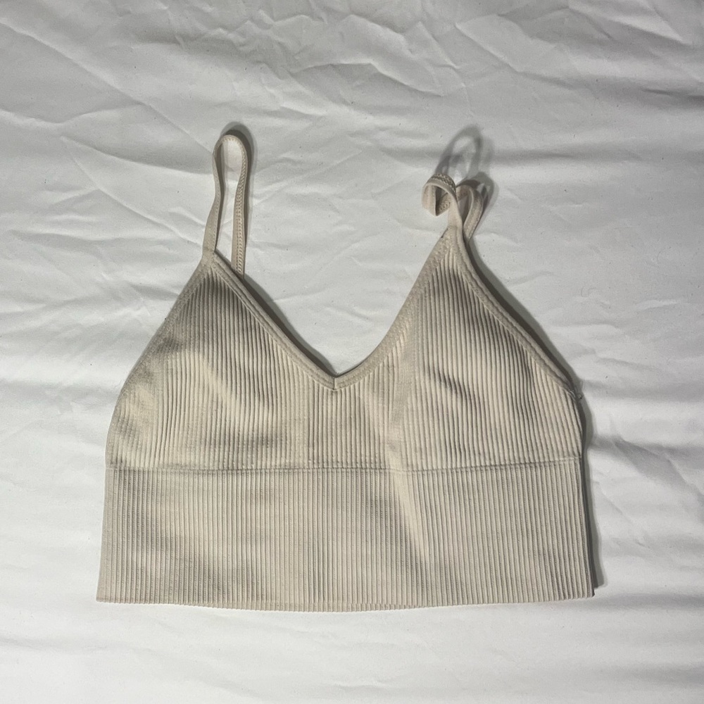 Out From Under Cream Ribbed Bralette